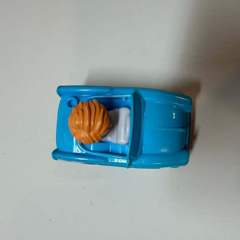 Little People Wheelies Car Retro Convertible GMJ25 Baby Blue Red Mattel 2019 - Picture 5 of 9